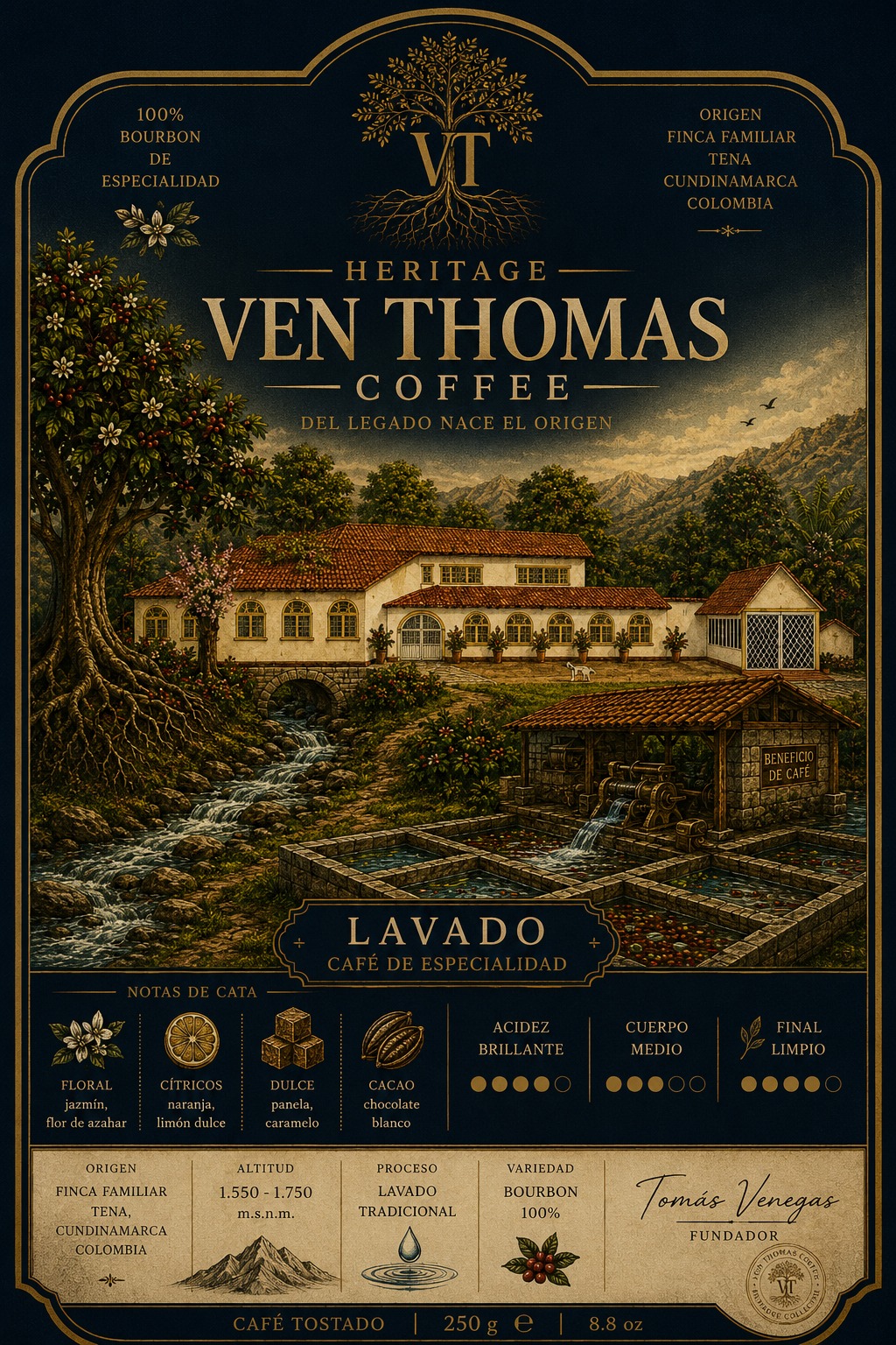 Etiqueta Heritage Lavado de VEN THOMAS